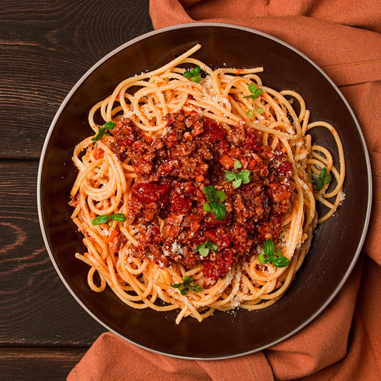 Spaghetti Bolognese + kaas